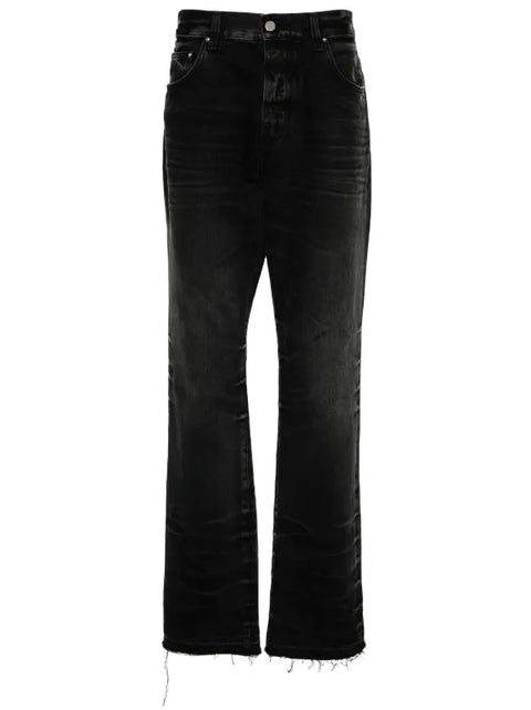 Amiri Release Hem Straight Black Jeans