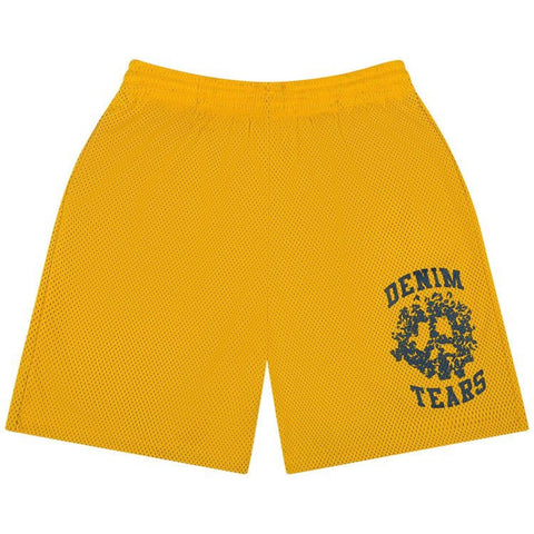 Denim Tears University Yellow Mesh Shorts