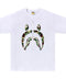Bape Green ABC Camo Shark White Tee