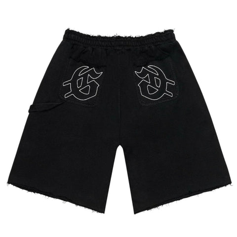 Godspeed Distressed Carpenter Flat Black Shorts