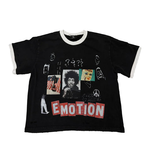 Mixed Emotion Static Black Tee