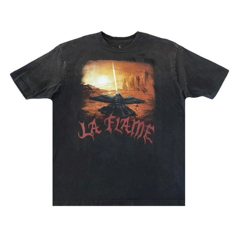 Travis Scott Coachella La Flame Black Tee