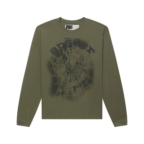 Sp5der Distressed OG Web V2 Olympian L/S Tee