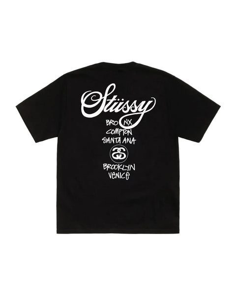 Stussy World Tour Black Tee