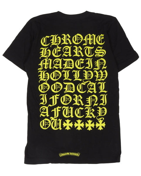 Chrome Hearts Black Neon Eyechart Tee