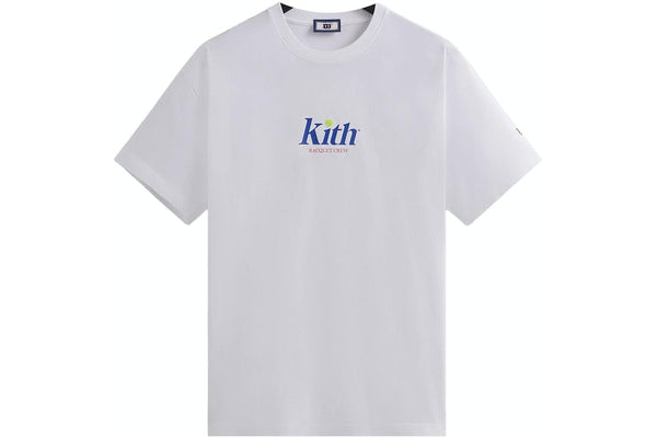 Kith Wilson Racquet Crew Logo Vintage White Tee