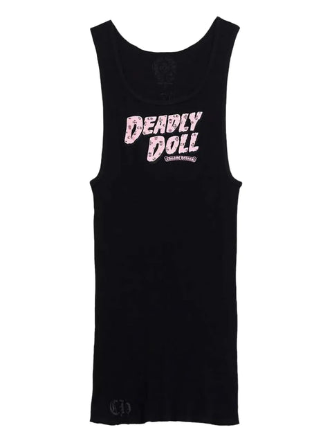 Chrome Hearts Cemetery Deadly Doll Black Tank