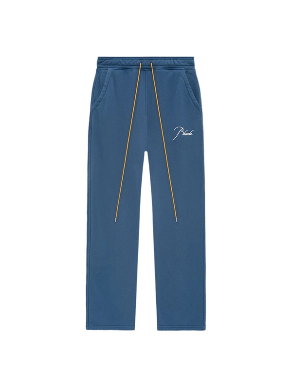 Rhude Navy Open Hem Sweatpants