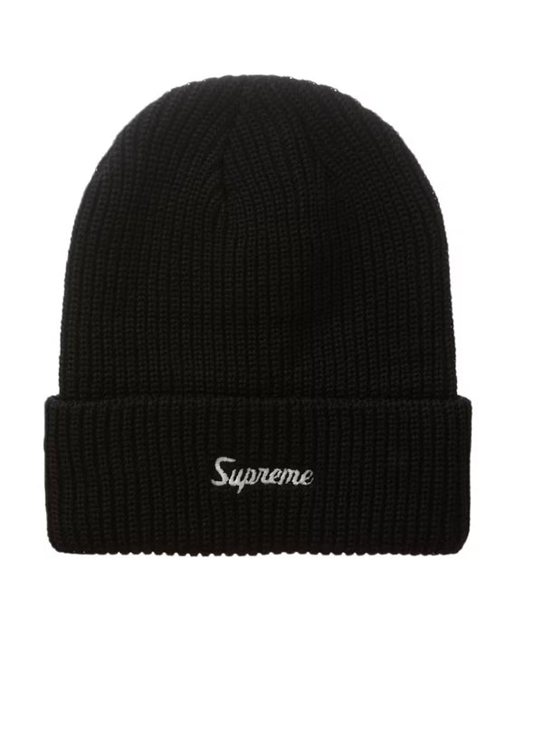 Supreme Loose Gauge Black Beanie
