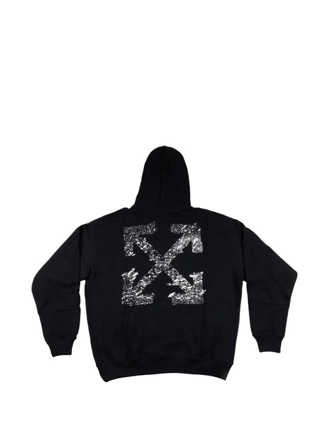 Off-White Paint Splatter Arrow Diag Black Hoodie