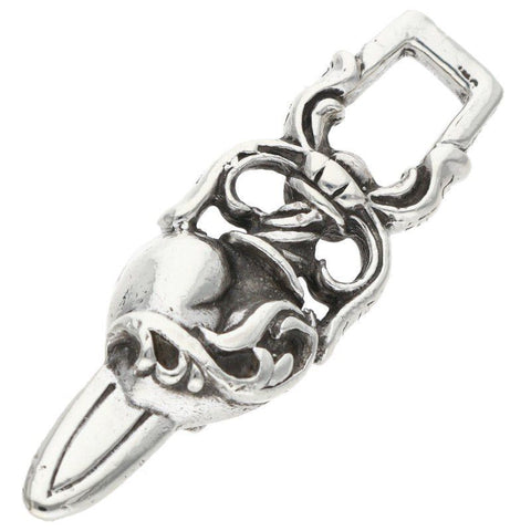 Chrome Hearts Heart Dagger Silver Pendant
