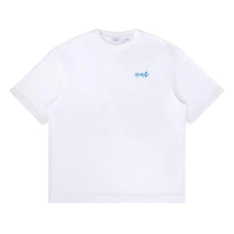 Off-White Paint Splatter Arrow Diag Skate Fit White Tee