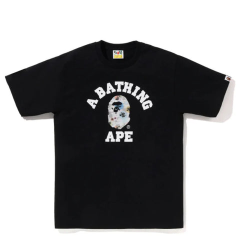 Bape Floral Camo College Black Tee