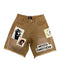 Mixed Emotion Chaos Tan Carpenter Shorts