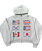 Floor 914 Flag Grey Zip Up