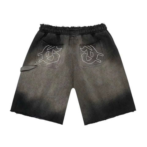 Godspeed Distressed Carpenter Sun Fade Black Shorts