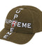 Supreme Cross Olive 6 Panel Hat