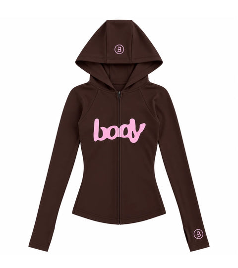 Body by Raven Basics 2.0 Brown/Pink Zip Up