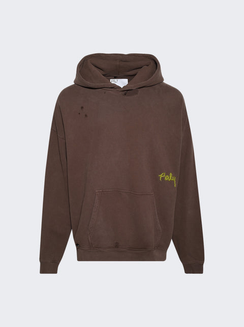 Paly Hollywood Green Logo Brown Hoodie