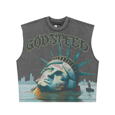 Godspeed Sunken Liberty Black Sleeveless Tee