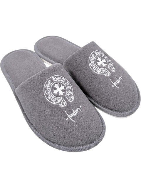 Chrome Hearts London Grey Hotel Slippers