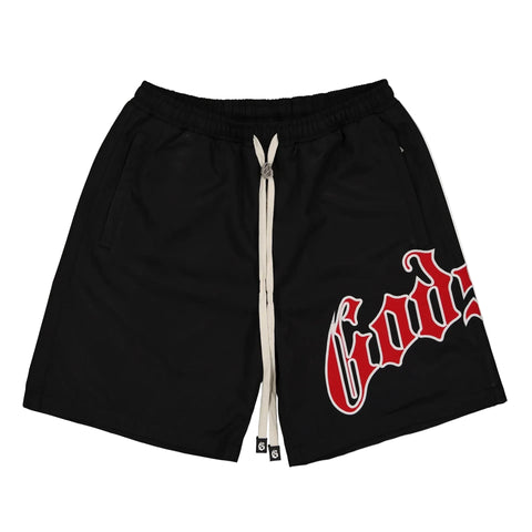 Godspeed OG Logo Black/Red Nylon Shorts