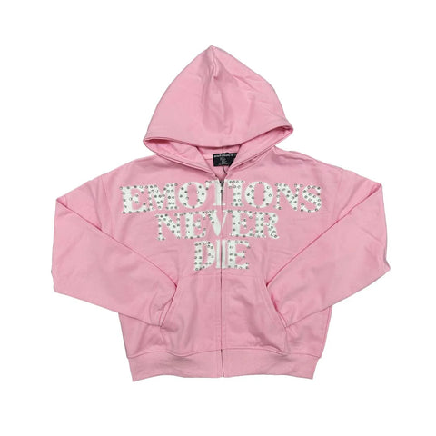 Mixed Emotion End Pink Zip Up
