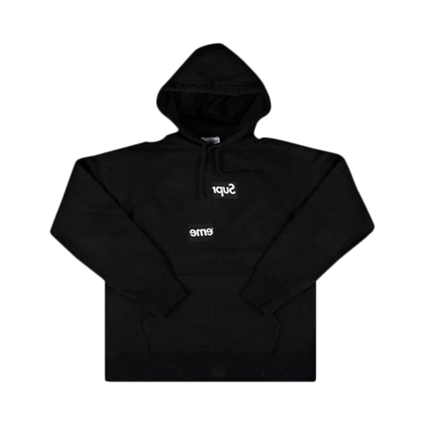 Supreme CDG SHIRT Split Box Logo Black Hoodie