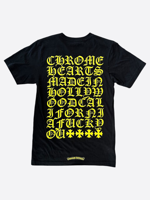 Chrome Hearts Yellow Eye Chart Black Tee