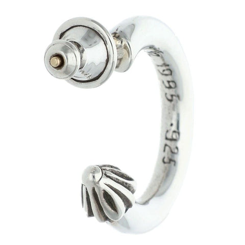 Chrome Hearts C Hoop Silver Earring