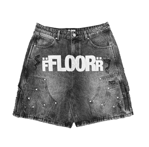 Floor 914 Uniform Black Wash Jorts