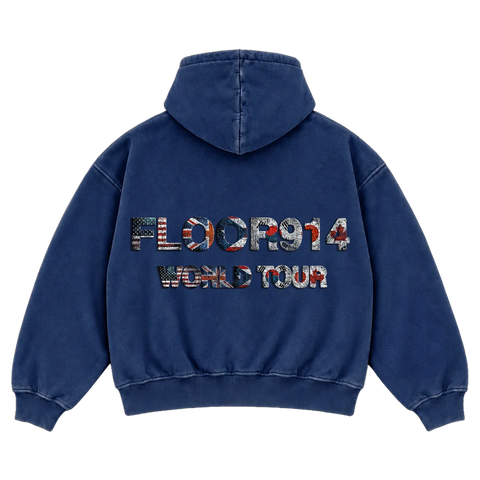 Floor 914 Flag Navy Zip Up
