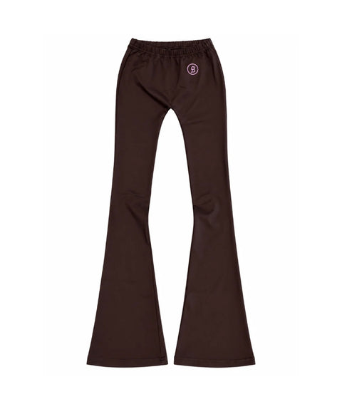 Body by Raven Basics 2.0 Low Rise Brown/Pink Flared Leggings