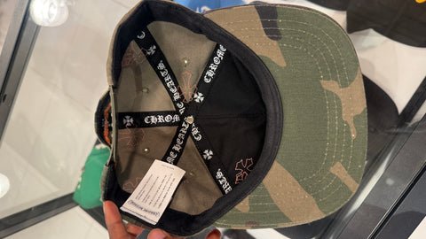 Chrome Hearts CH Camo/Orange Leather Patch Hat
