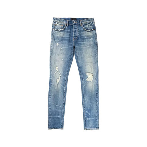 Purple P001 Thrashed Mid Indigo Jeans