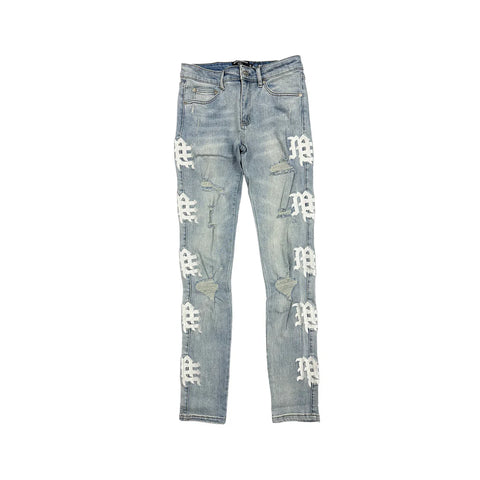 Mixed Emotion Sea Monogram Jeans
