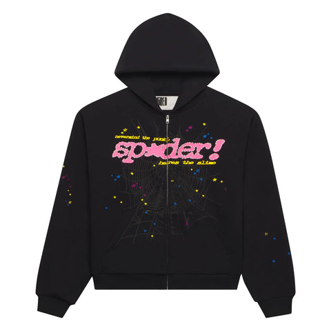 Sp5der Punk V2 Black Zip Up