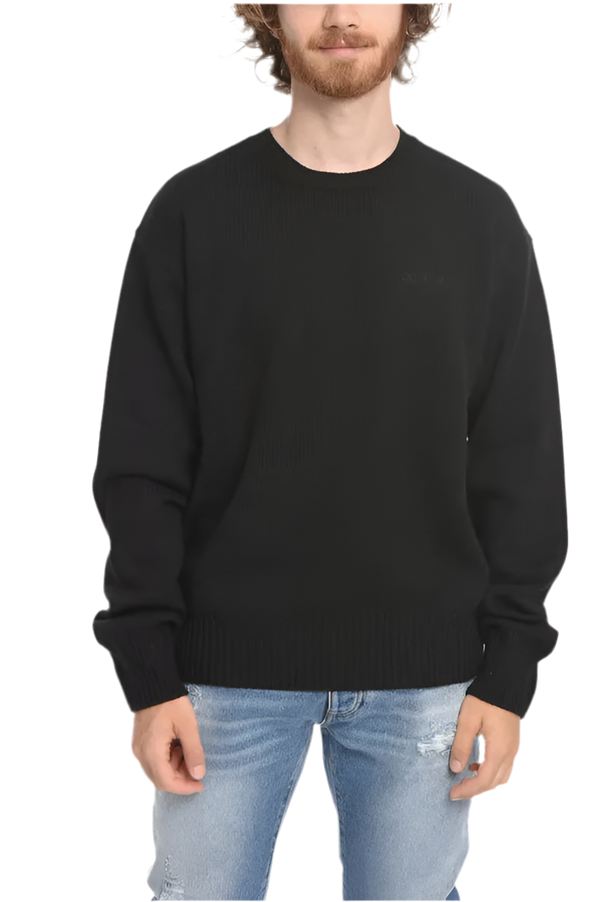 Off-White Knit Wool Black Crewneck