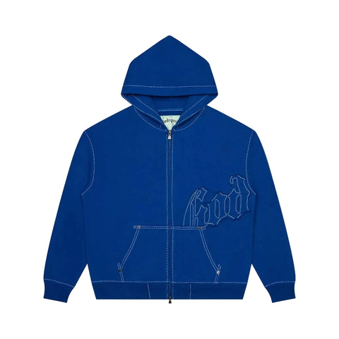 Godspeed OG Logo Stitched Blue Zip Up