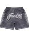 Floor 914 Logo Rhinestone Grey Sweatshorts