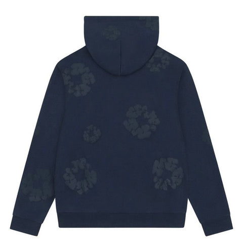 Denim Tears Cotton Wreath Mono Navy Hoodie