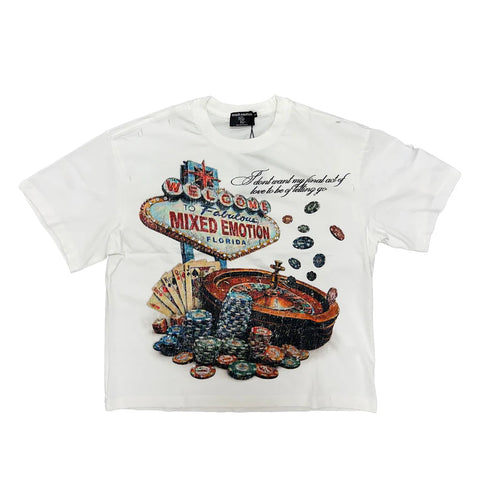 Mixed Emotion Lottery White Tee