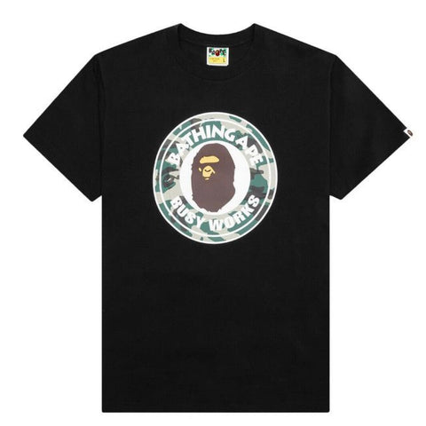 Bape Woodland Camo Busy Works Black Tee