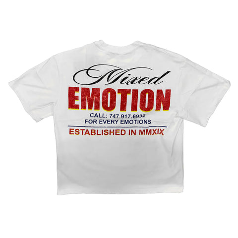 Mixed Emotion Lottery White Tee