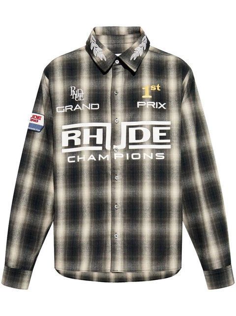 Rhude Racing Black/Cream Flannel