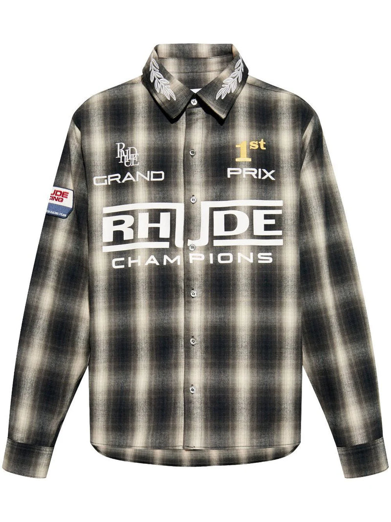 Rhude Racing Black/Cream Flannel