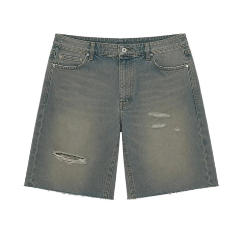 Purple P059 Dirty Vintage Light Indigo Jorts