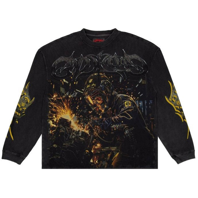 Godspeed Under Construction Black L/S Tee