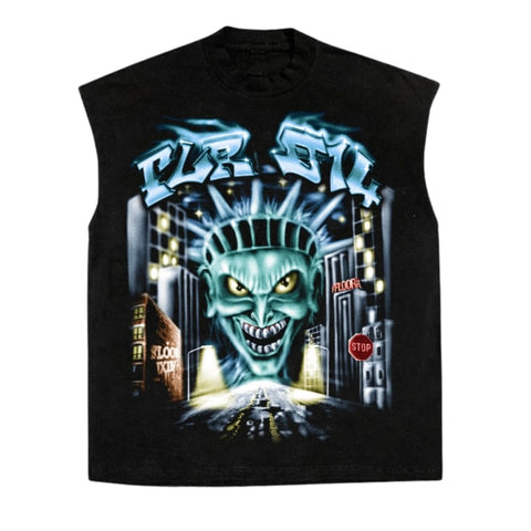 Floor 914 NY Liberty Black Sleeveless Tee