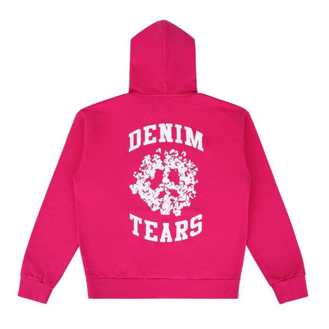 Denim Tears University Pink/White Hoodie